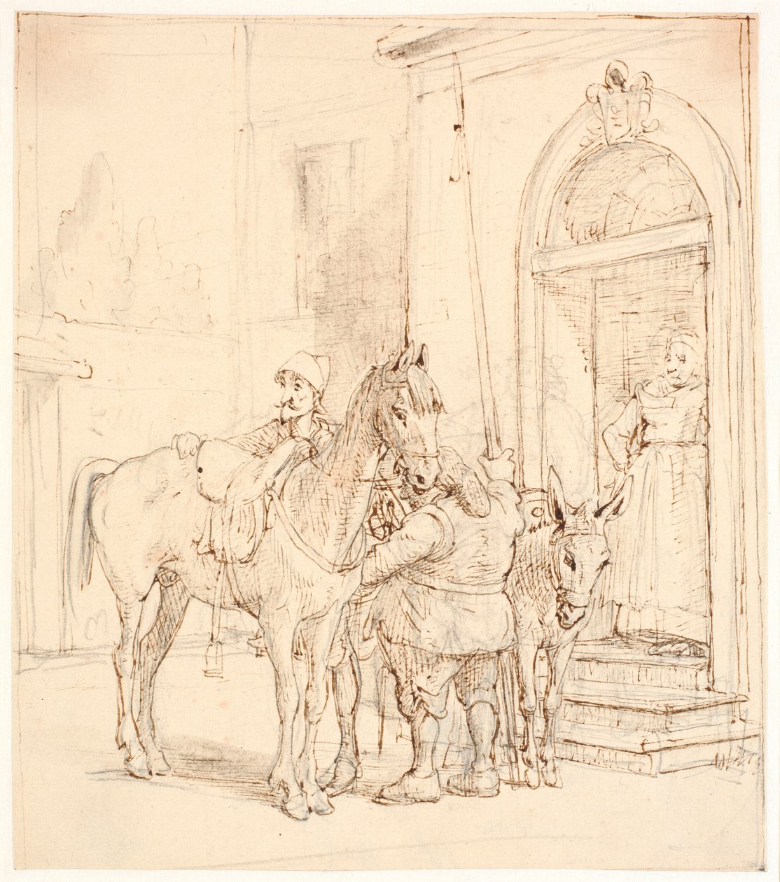 Don Quichotte et Sancho Panza devant l