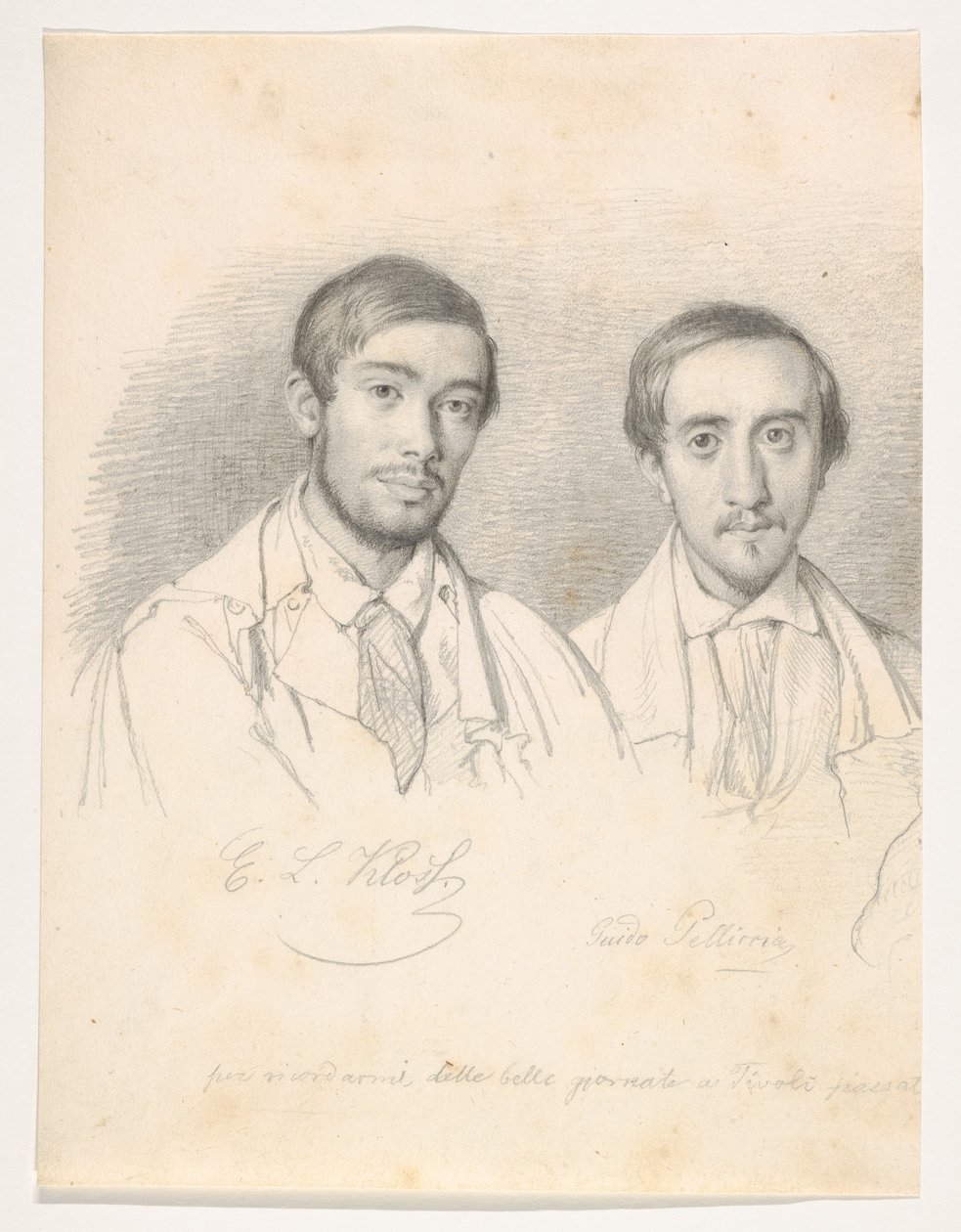 Double portrait des artistes E. F. Kloss et G. Pellicia - Wilhelm Marstrand