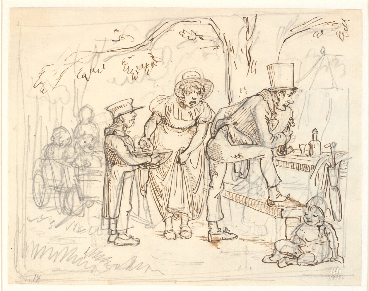 Un accident lors du pique-nique de la famille du cordonnier - Wilhelm Marstrand
