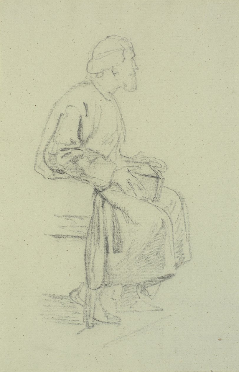 Études de figures. Vieil homme assis - Wilhelm Marstrand