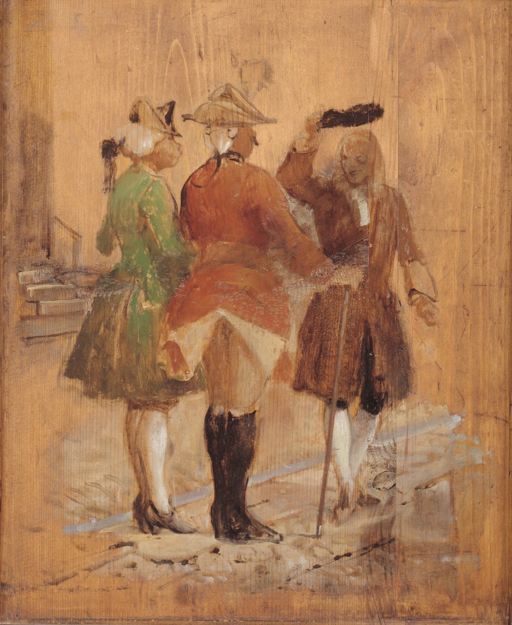 Holberg cède le passage à Jacob von Thyboe et Jean de France - Wilhelm Marstrand