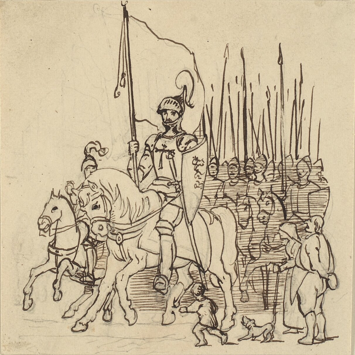 Holger Danske à la tête de ses cavaliers - Wilhelm Marstrand