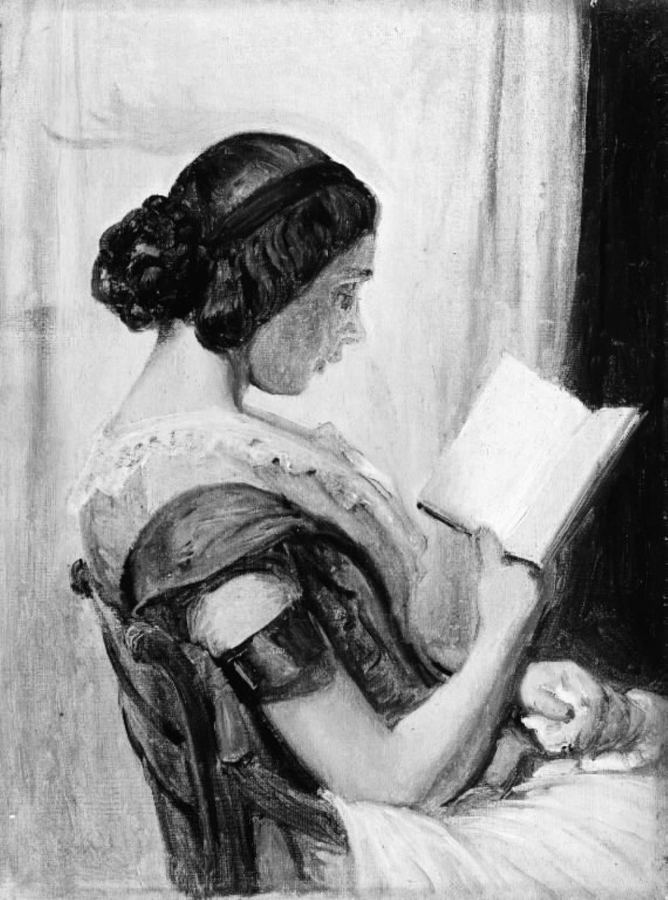 Jeune fille lisant - Wilhelm Marstrand