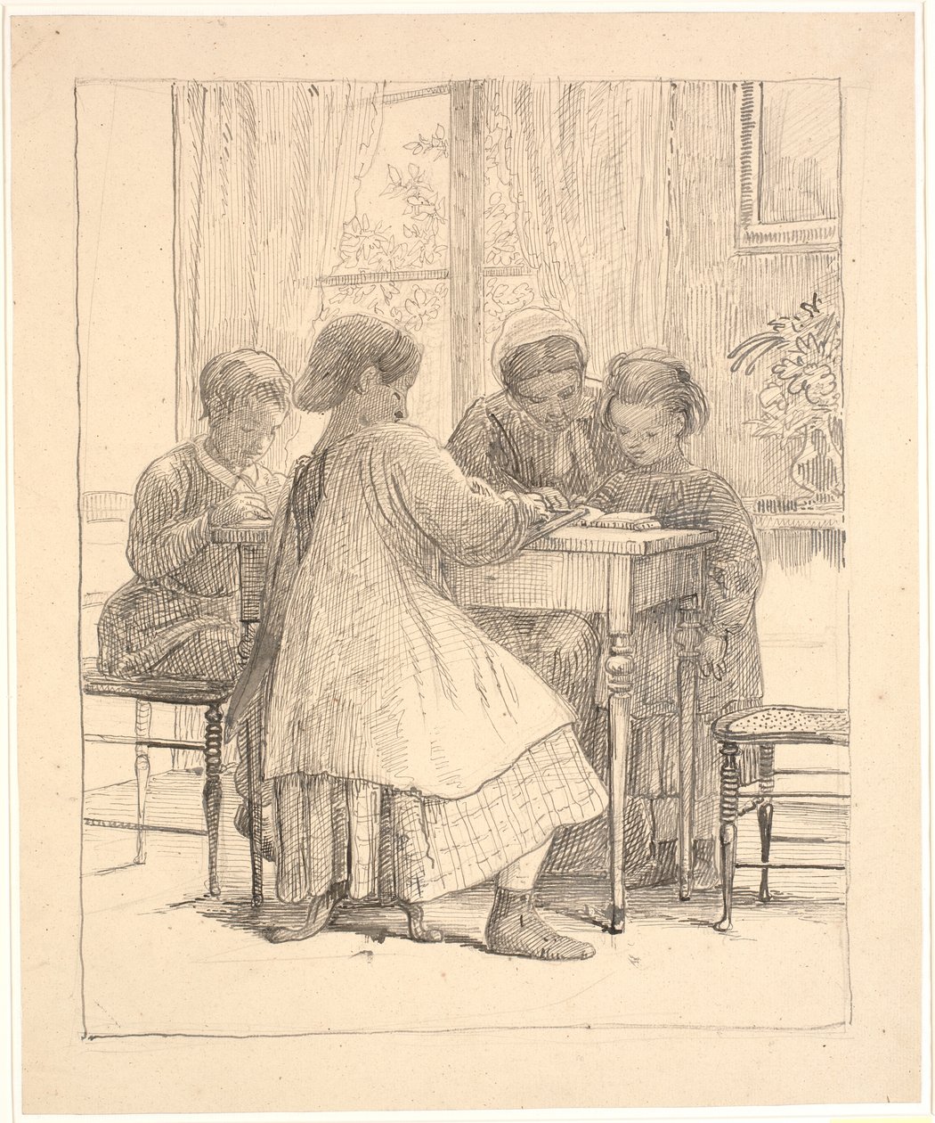 Lecture de leçon - Wilhelm Marstrand