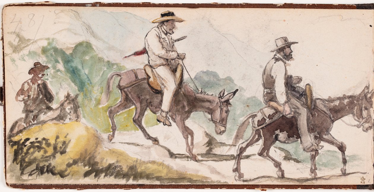 P.C. Skovgaard et A. Kittendorff à dos d