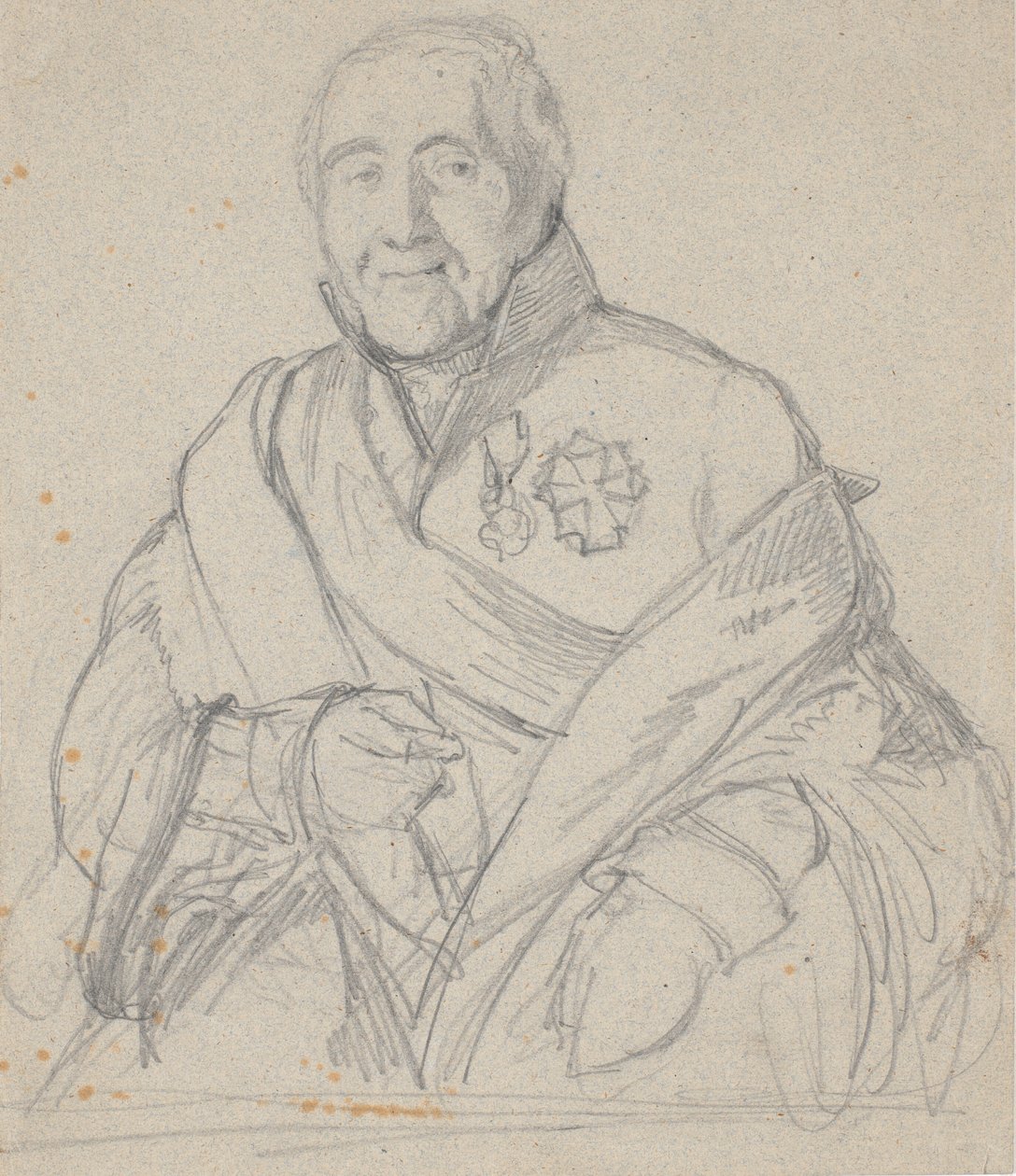 Étude de portrait du conseiller secret Bornemann - Wilhelm Marstrand