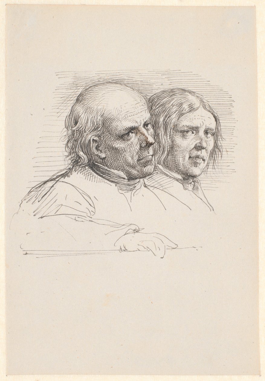 Étude de portrait de deux paysans suédois - Wilhelm Marstrand
