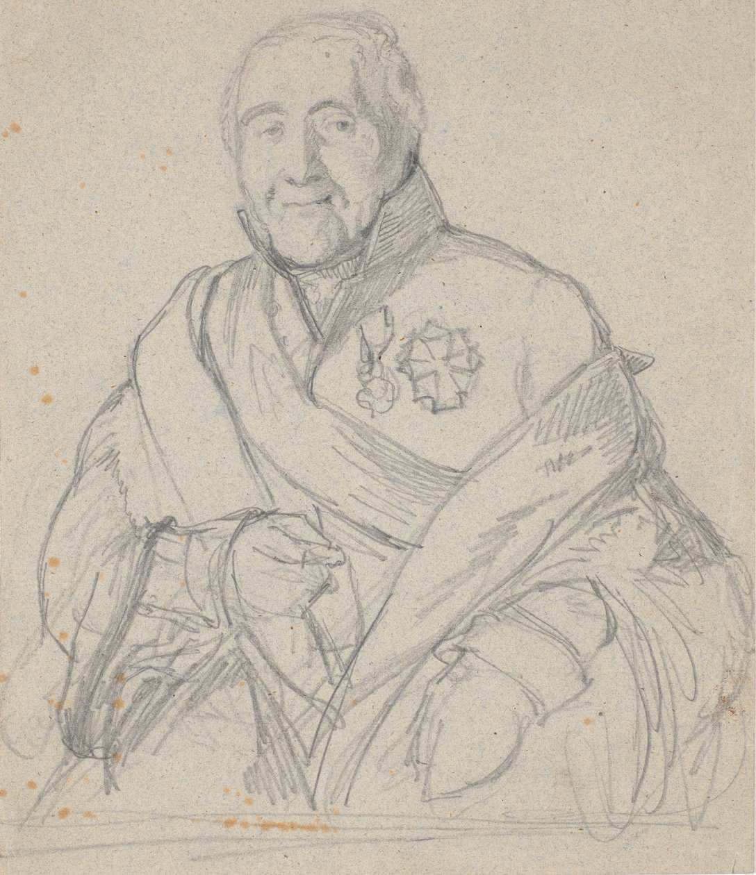 Étude de portrait du conseiller secret Bornemann - Wilhelm Marstrand