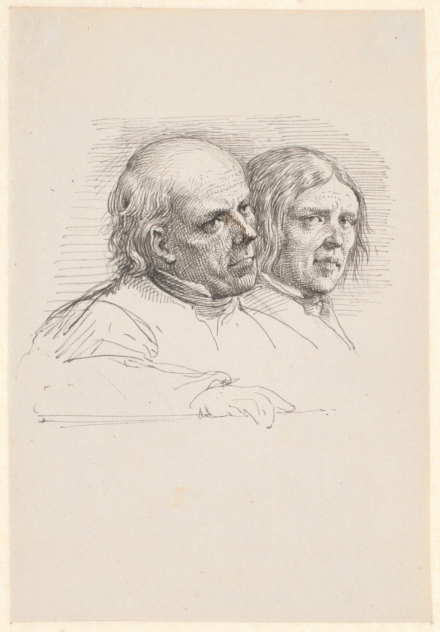 Étude de portrait de deux paysans suédois - Wilhelm Marstrand
