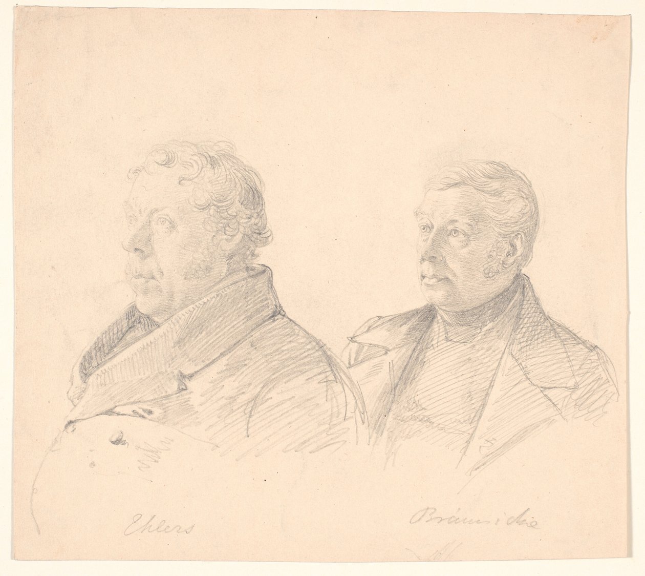 Portraits de deux citoyens de Roskilde "Ehlers" et "Brünniche" - Wilhelm Marstrand