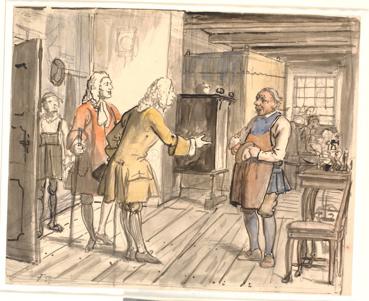 La visite de félicitations des conseillers. (Le fondeur politique) - Wilhelm Marstrand