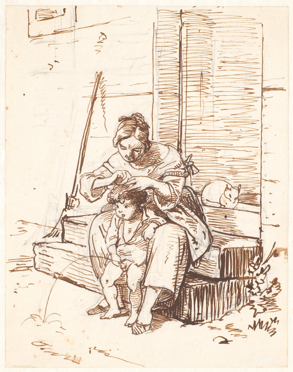 Scène de rue romaine - Wilhelm Marstrand