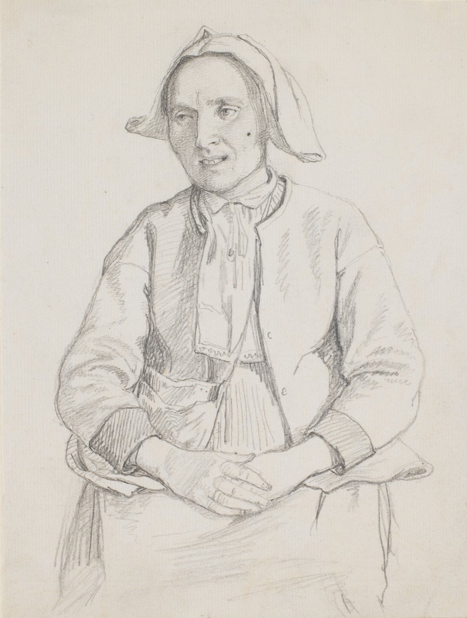 Femme suédoise assise, demi-figure - Wilhelm Marstrand