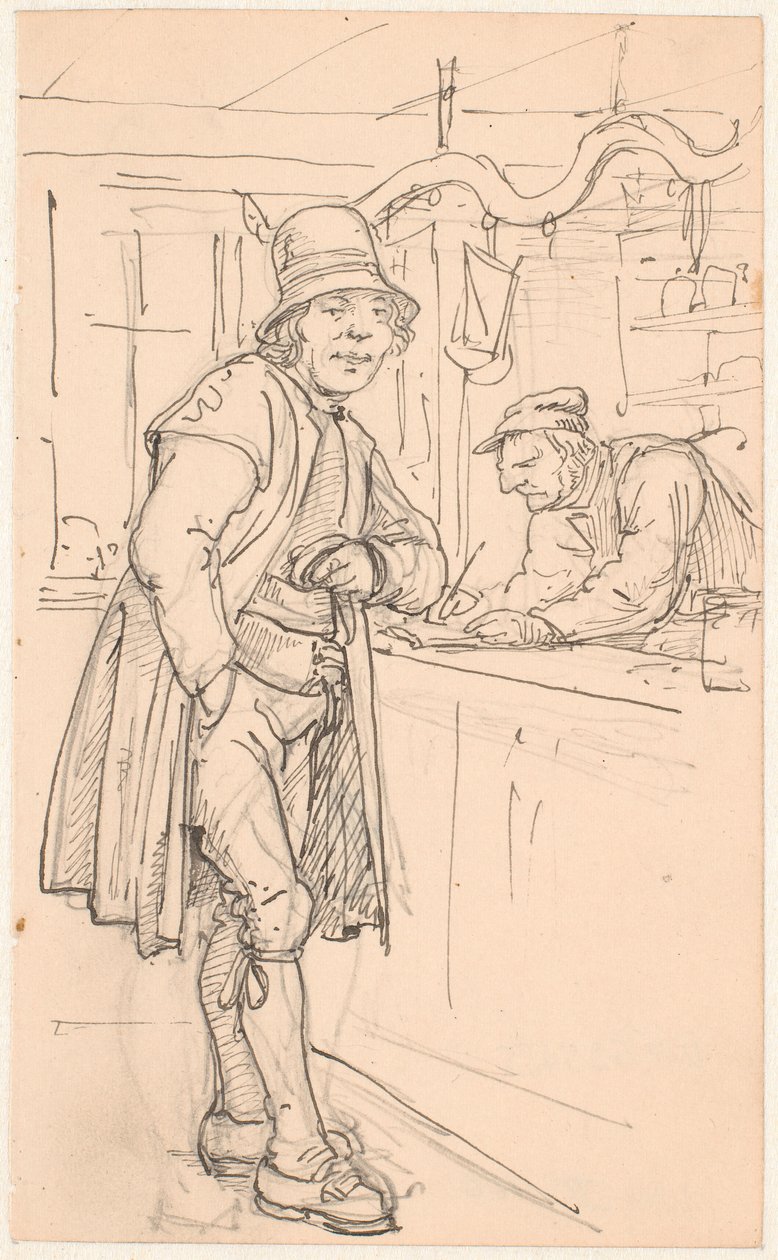 Paysans suédois chez le marchand - Wilhelm Marstrand