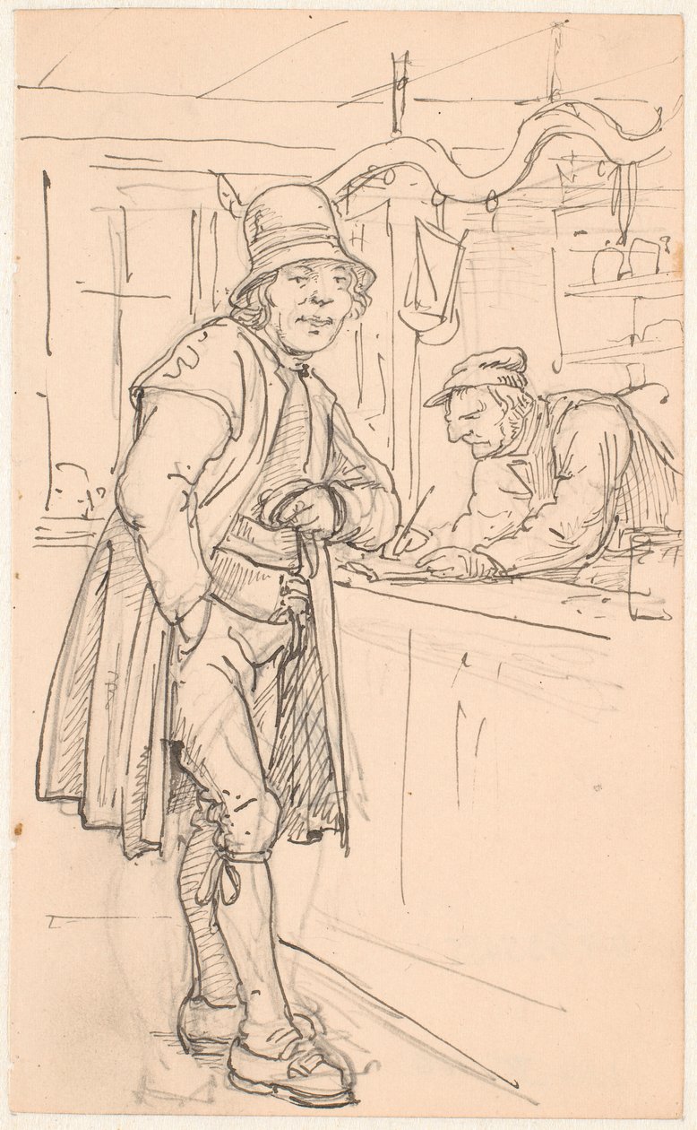 Paysans suédois chez le marchand - Wilhelm Marstrand