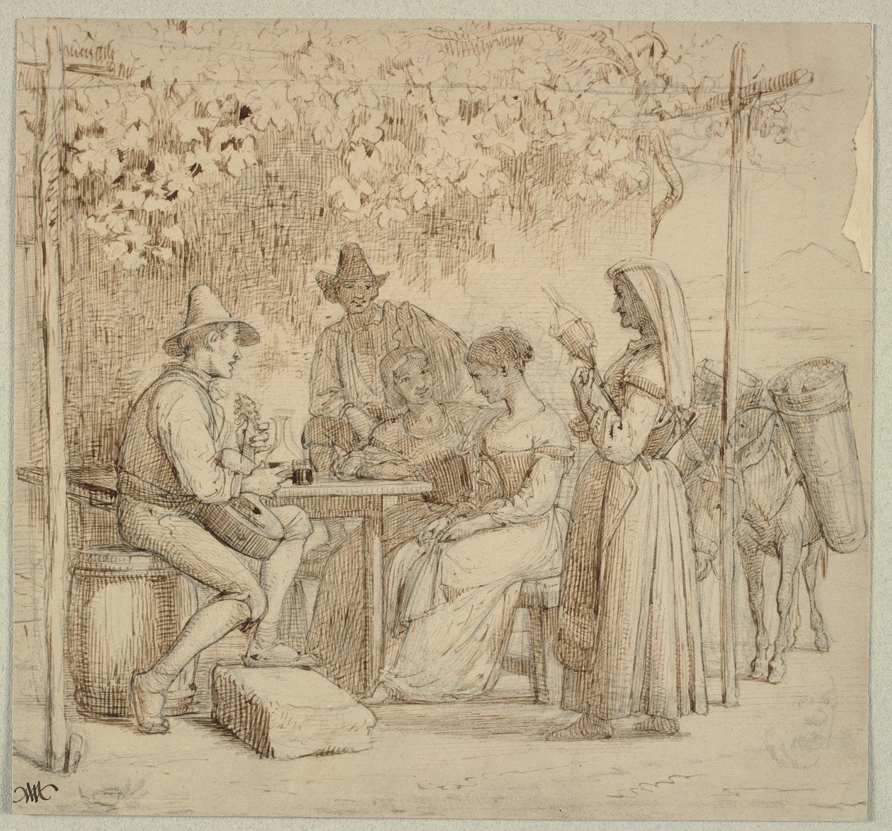 Devant une fromagerie - Wilhelm Marstrand