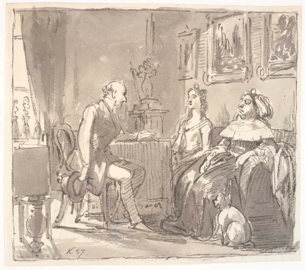 Visite chez sa grâce - Wilhelm Marstrand
