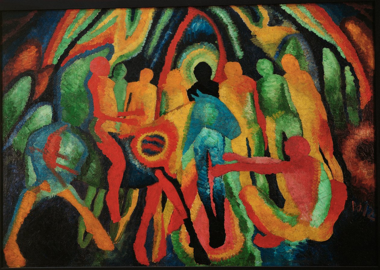 Entrée à Jérusalem (peinture sur toile) - Wilhelm Morgner