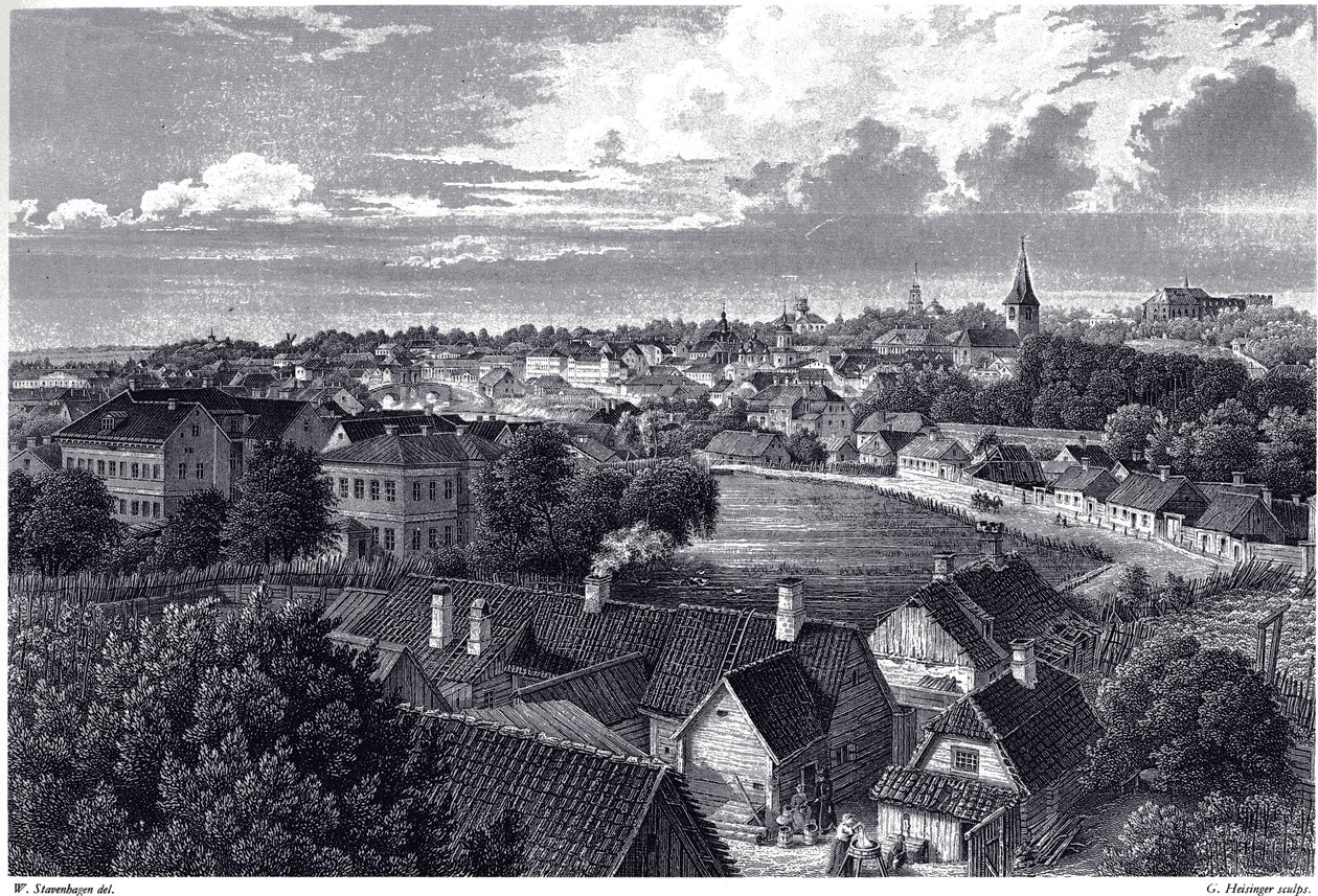 Vue de Dorpat, vers 1850 - Wilhelm Siegfried Stavenhagen