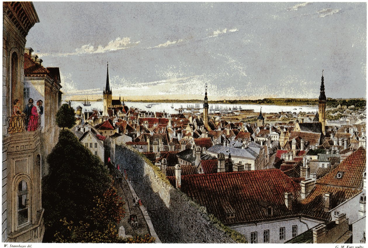 Vue de Reval, vers 1855 - Wilhelm Siegfried Stavenhagen