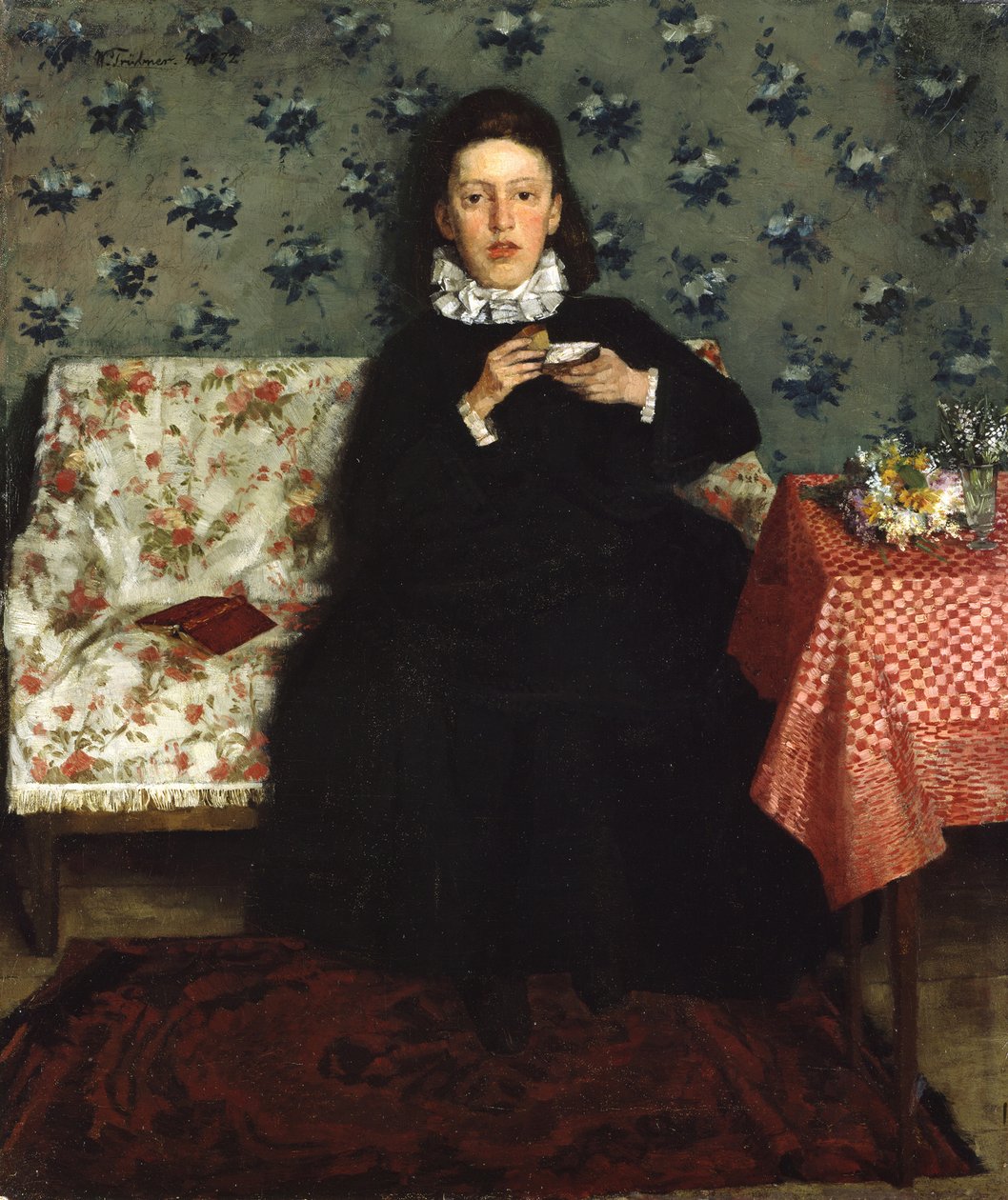 Sur le canapé - Wilhelm Trübner