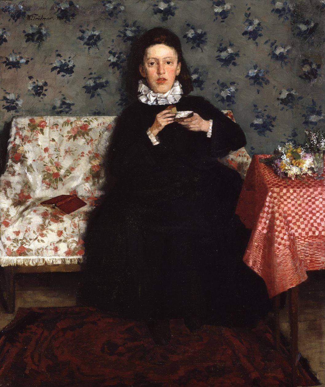 Sur le canapé - Wilhelm Trübner