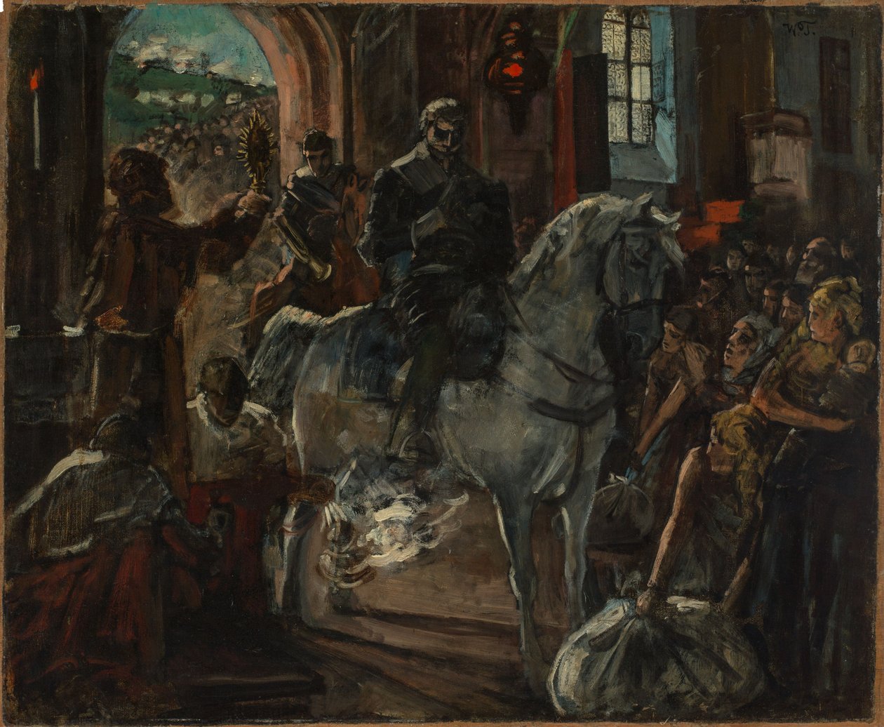 Tilly reçoit la bénédiction pendant la bataille de Wimpfen - Wilhelm Trübner