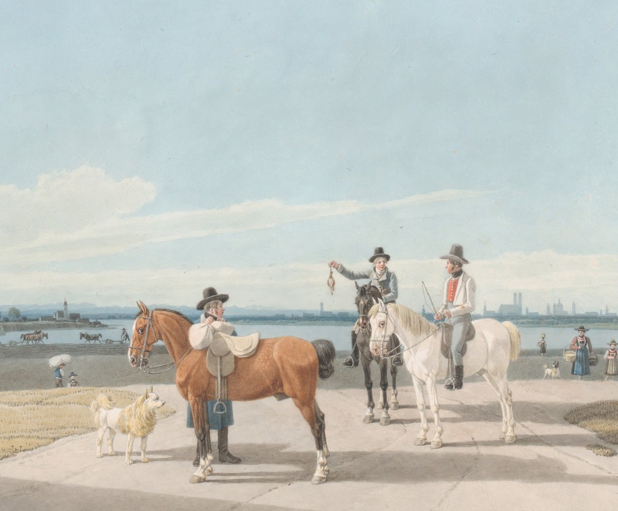 Cavaliers près de Munich, 1830 - Wilhelm von Kobell