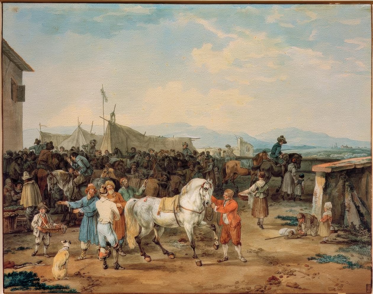 Marché aux chevaux - Wilhelm von Kobell
