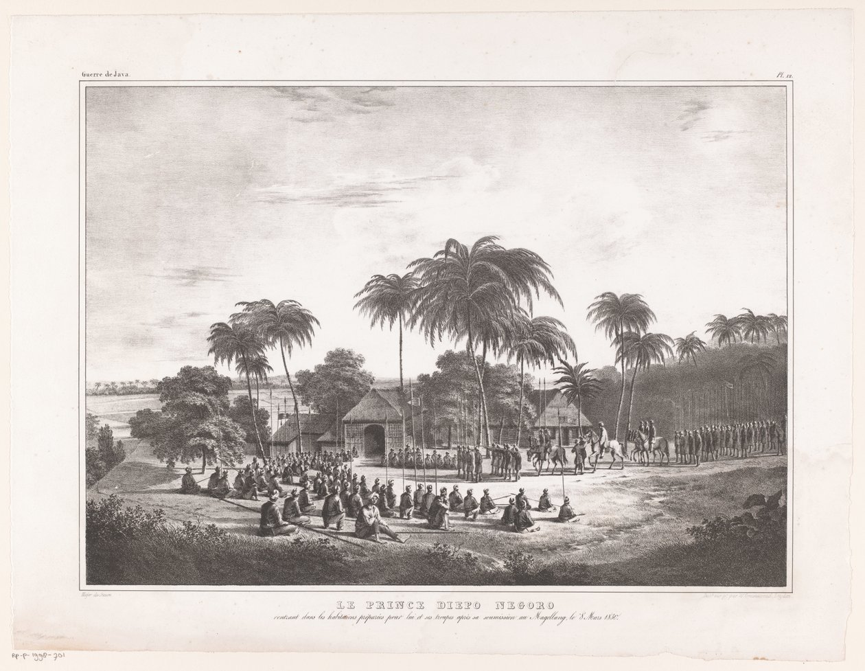 Arrivée du Prince Diepo Black à Magelang - Wilhelmus van Groenewoud