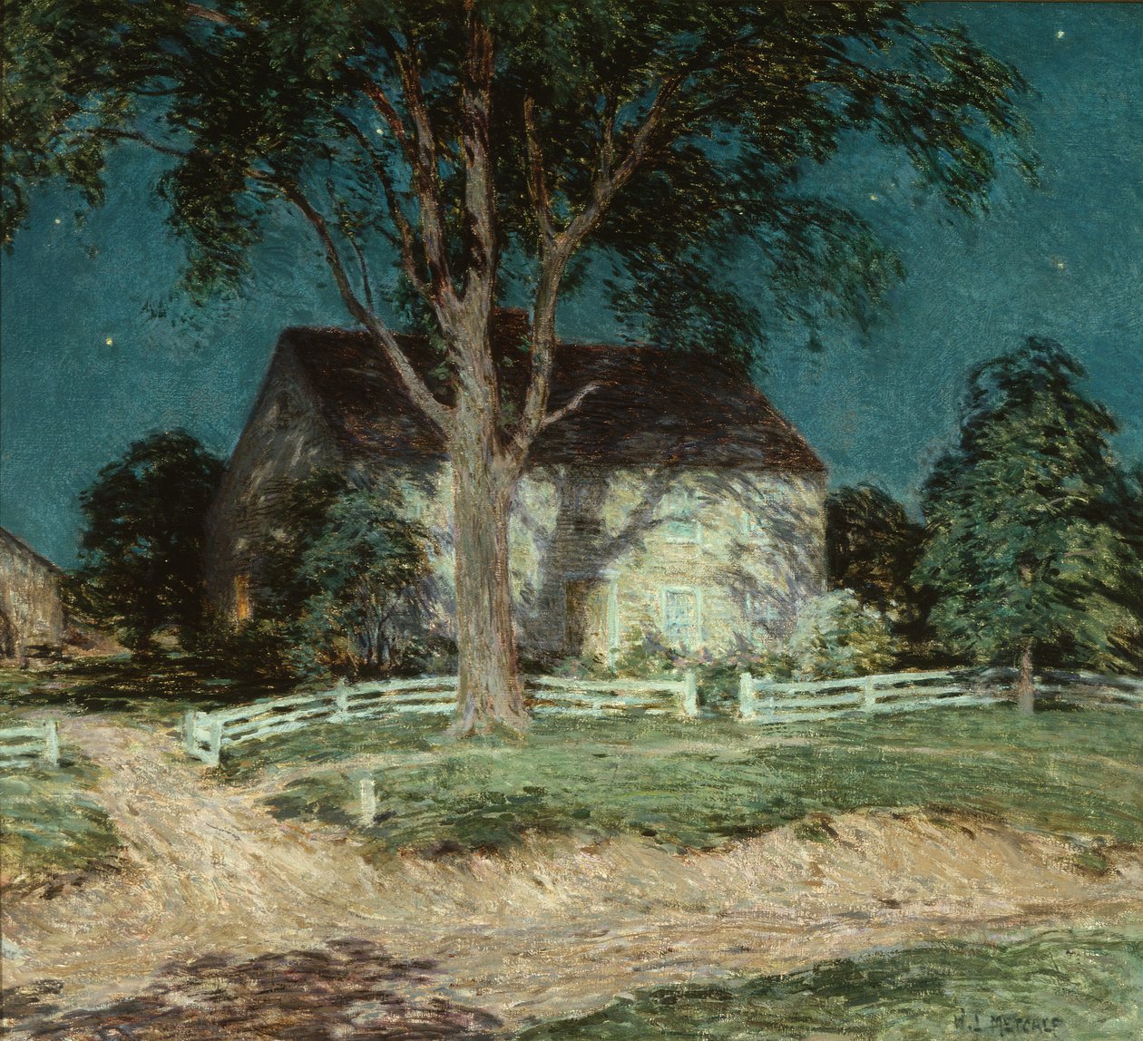 Old Homestead Connecticut, vers 1914 (huile sur toile) - Willard Leroy Metcalf