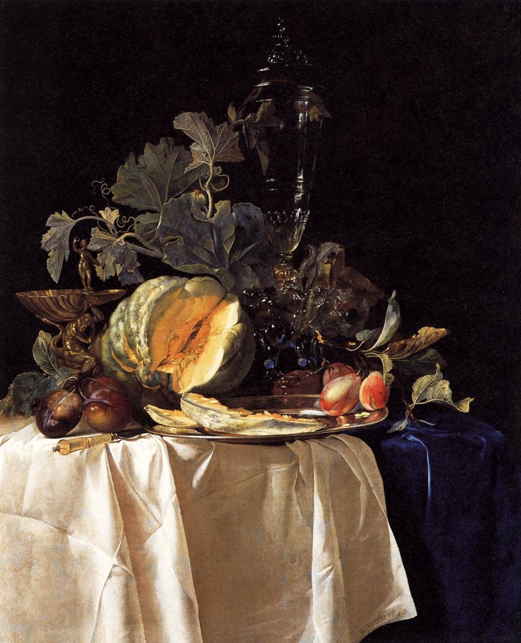 Nature morte avec fruits et vase en cristal - Willem van Aelst