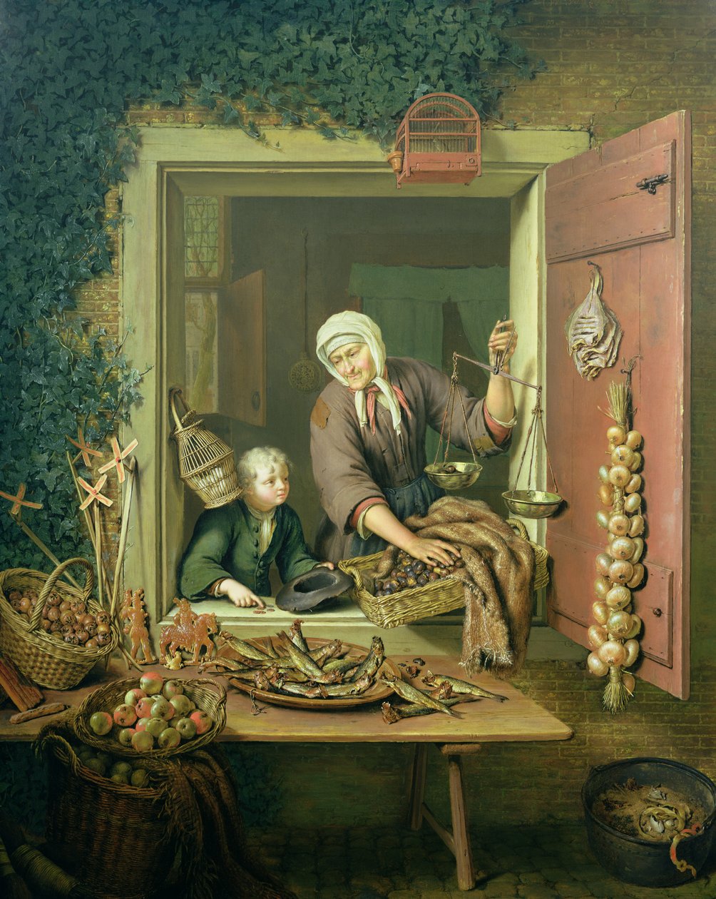 Garçon achetant des châtaignes - Willem Van Mieris