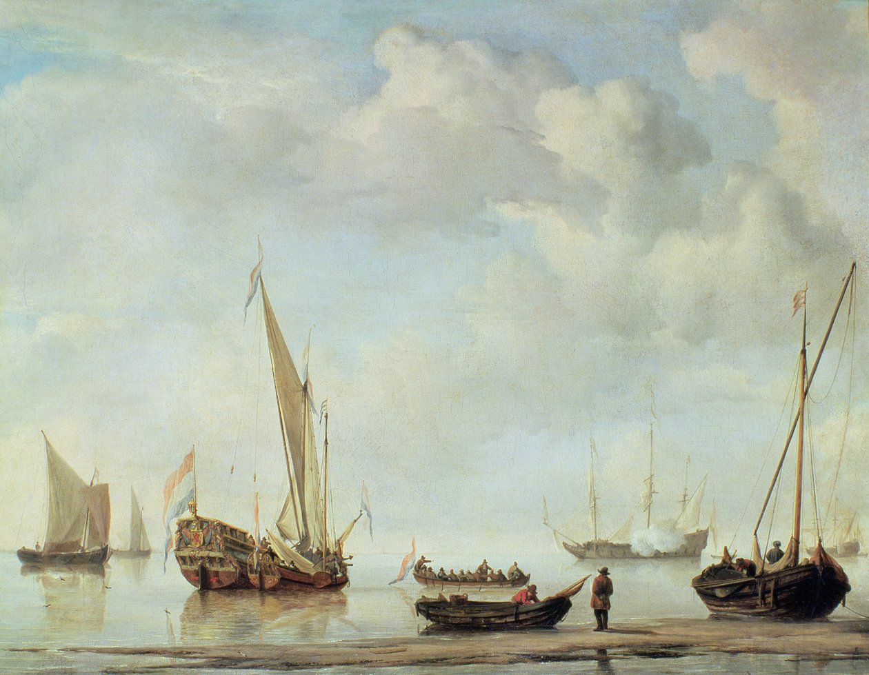 Navires par temps calme - Willem van de Velde