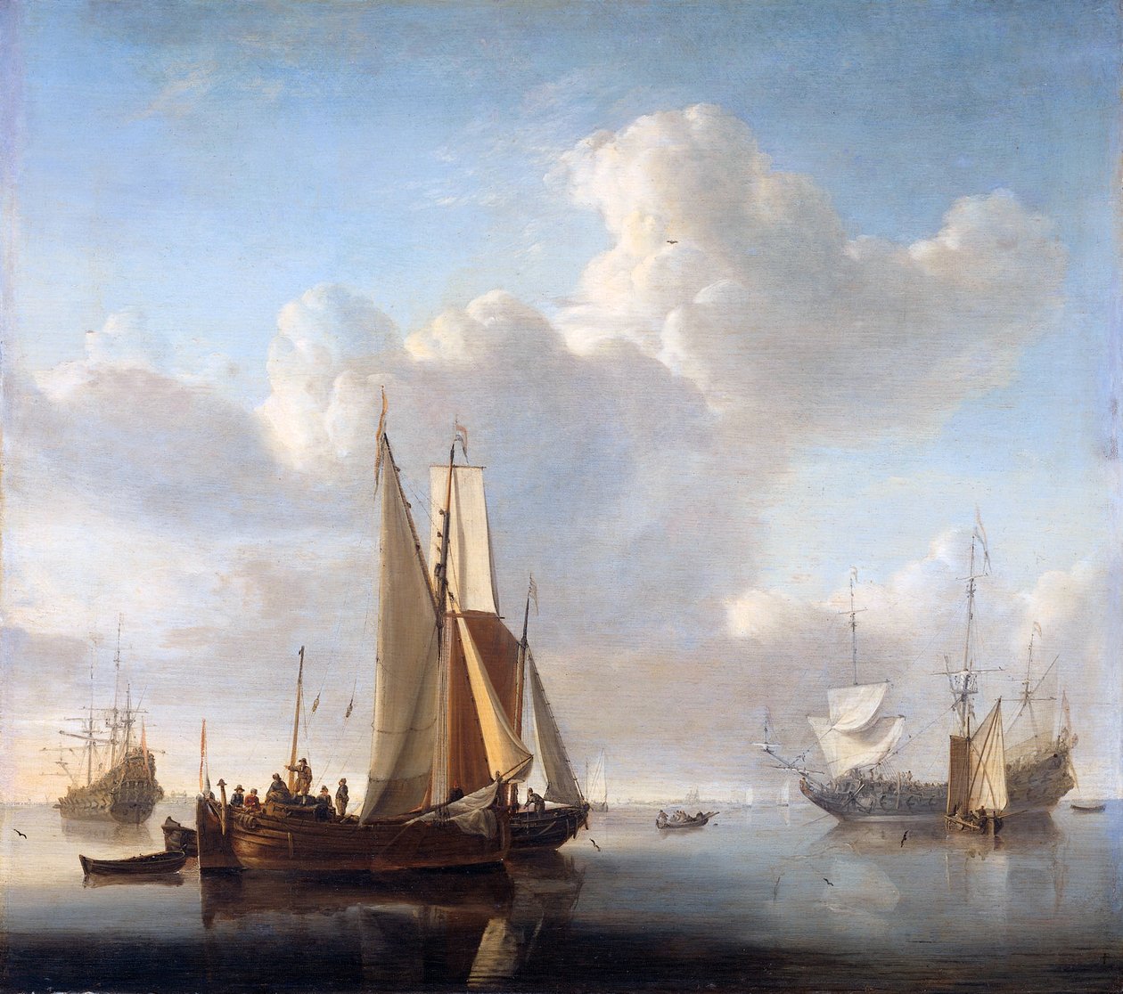 Navires au large de la côte - Willem van de Velde the Younger