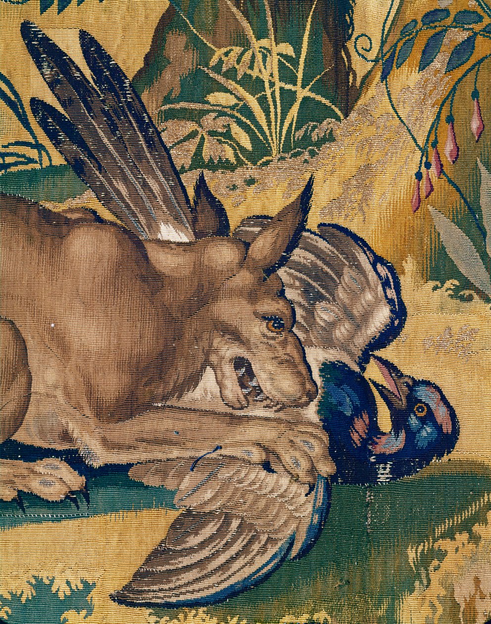 Chien tuant un oiseau (tapisserie) - Willem (after) Tons