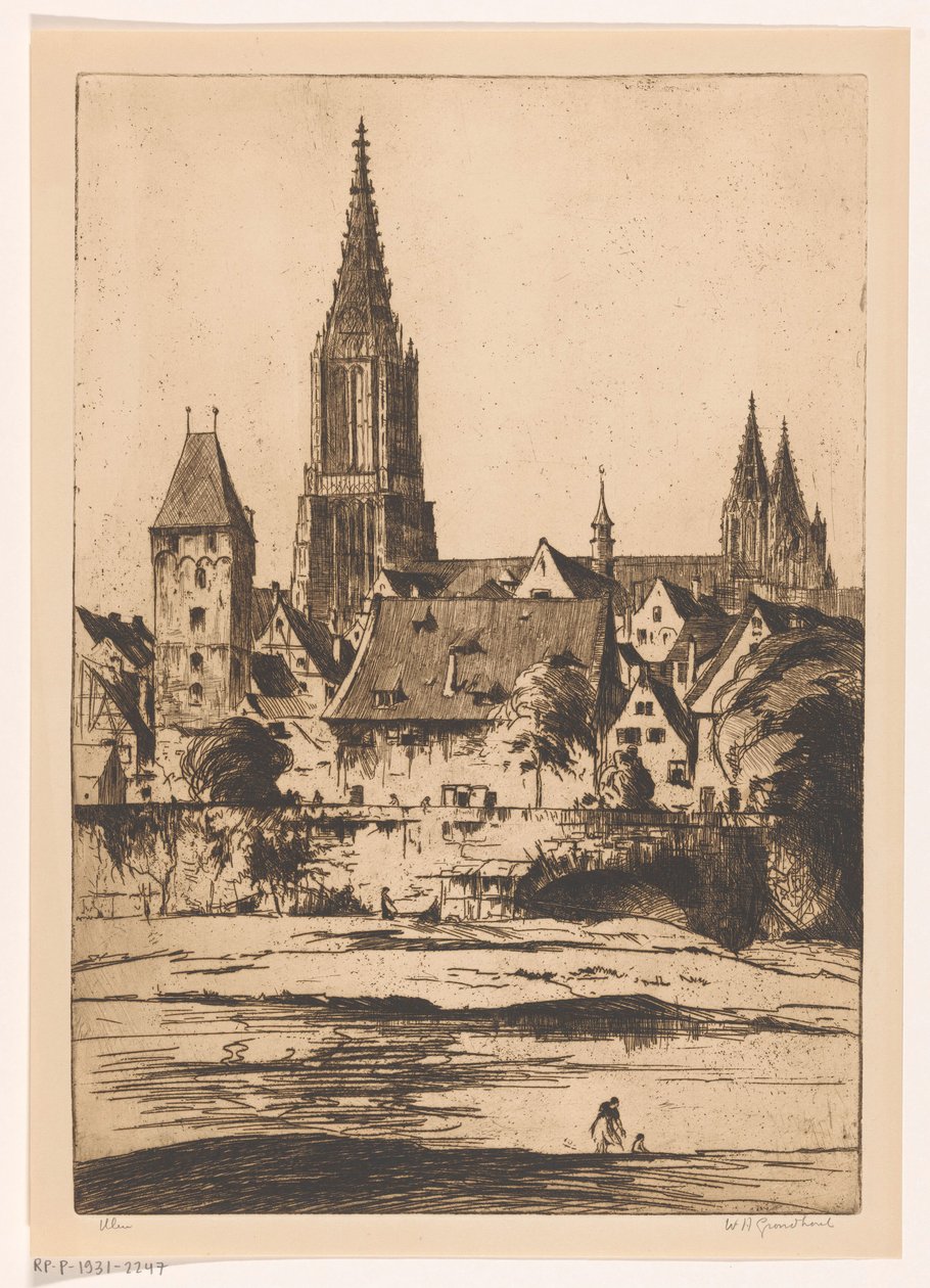Ulm - Willem Adrianus Grondhout (signed by artist)