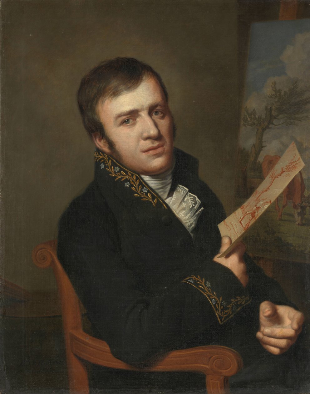 Jan (Baptist) Kobell II (1778-1814), Peintre, en uniforme de membre de l