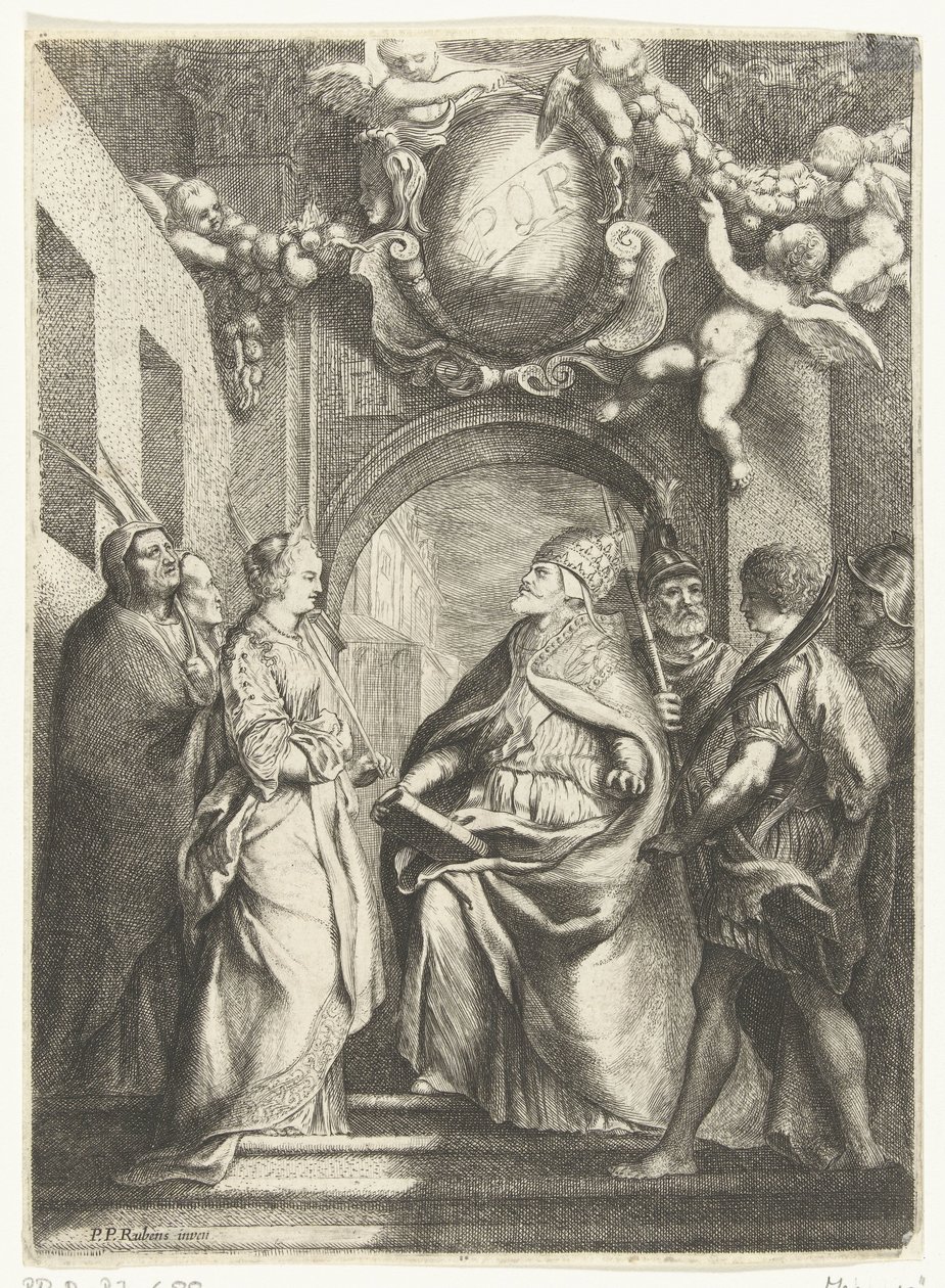 Saint Grégoire le Grand avec quatre autres saints - Willem Basse