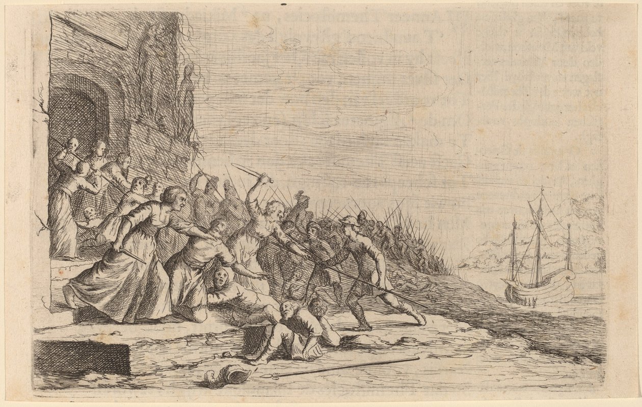 Les Suivants de Solon Défendant le Temple de Vénus - Willem Basse