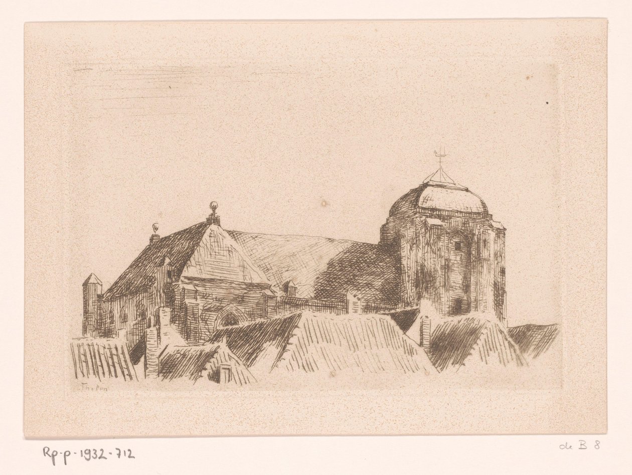 Vue de la Grande Église, à Veere - Willem Bastiaan Tholen