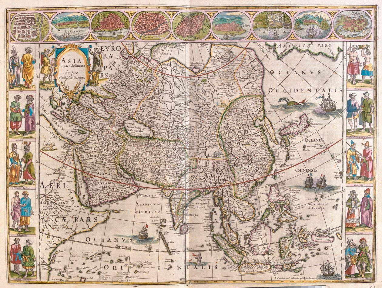 Asie, dans "Theatrum Orbis Terrarum, sive Atlas Novus" de Willem Blaeu, Amsterdam - Willem Blaeu