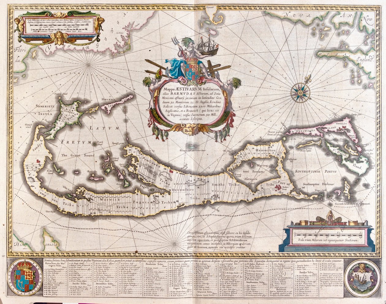 Bermudes, dans "Theatrum Orbis Terrarum, sive Atlas Novus" de Willem Blaeu, Amsterdam - Willem Blaeu