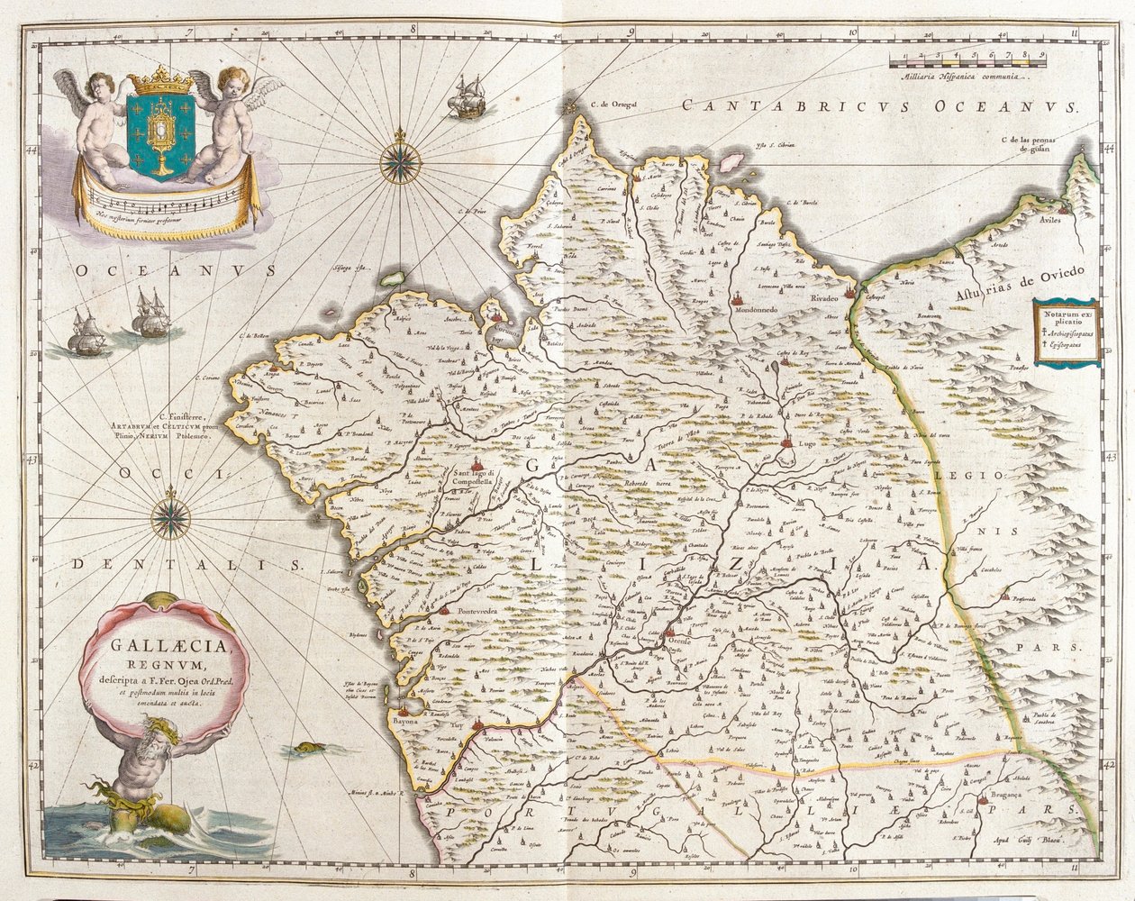 Galice Espagne, dans "Theatrum Orbis Terrarum, sive Atlas Novus" de Willem Blaeu, Amsterdam - Willem Blaeu
