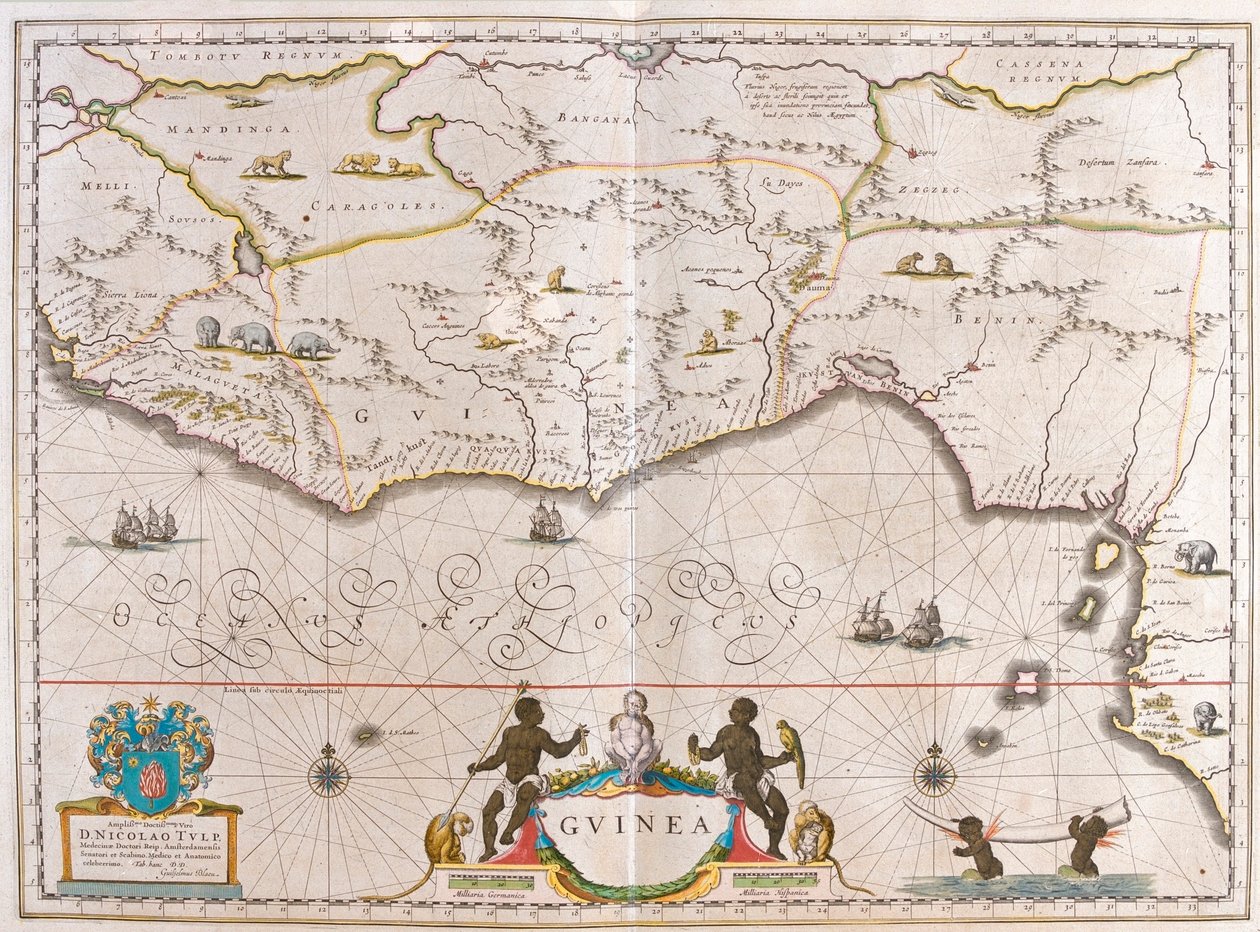 Guinée, dans "Theatrum Orbis Terrarum, sive Atlas Novus" de Willem Blaeu, Amsterdam - Willem Blaeu
