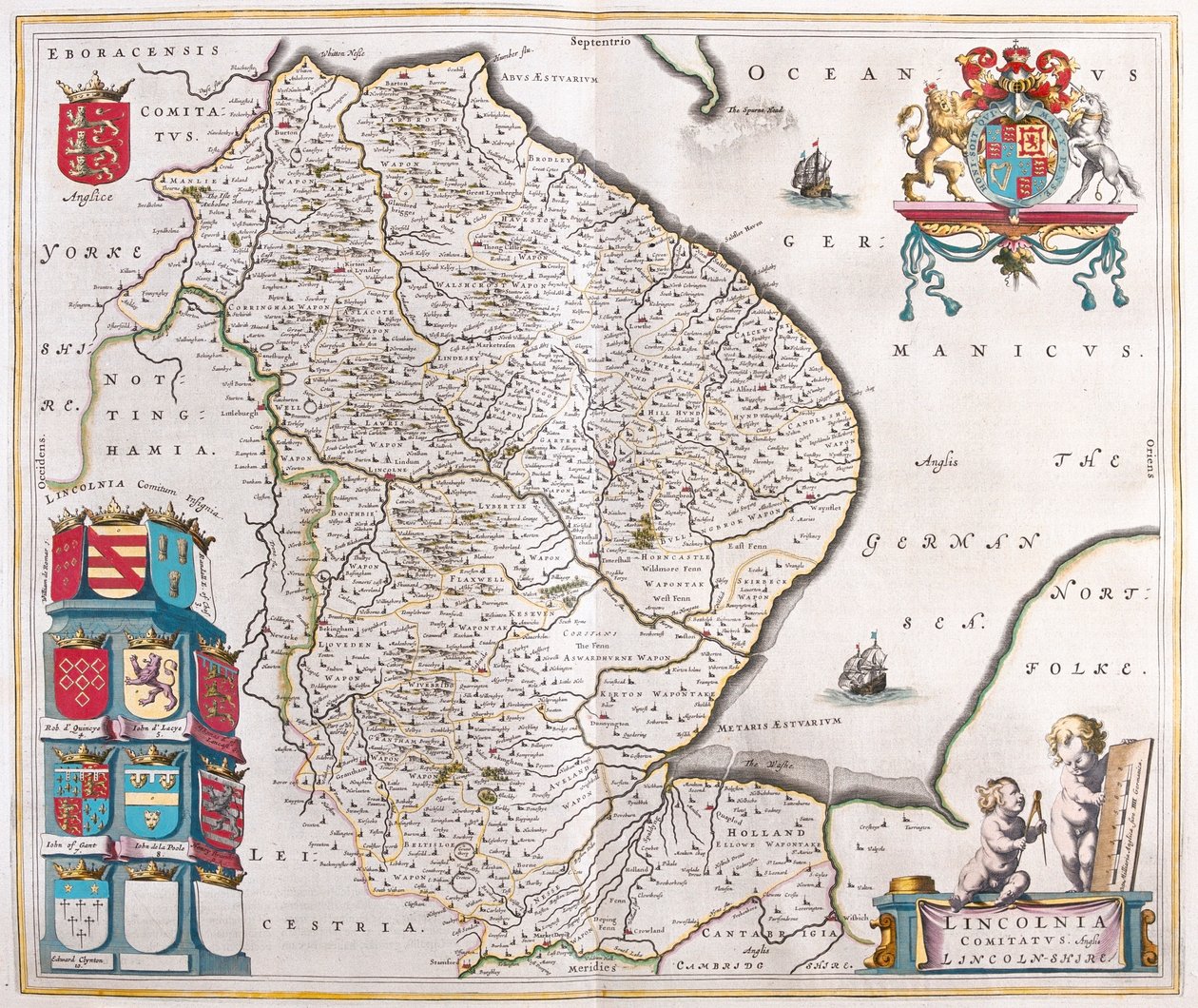 Lincoln shire, dans "Theatrum Orbis Terrarum, sive Atlas Novus" de Willem Blaeu, Amsterdam - Willem Blaeu