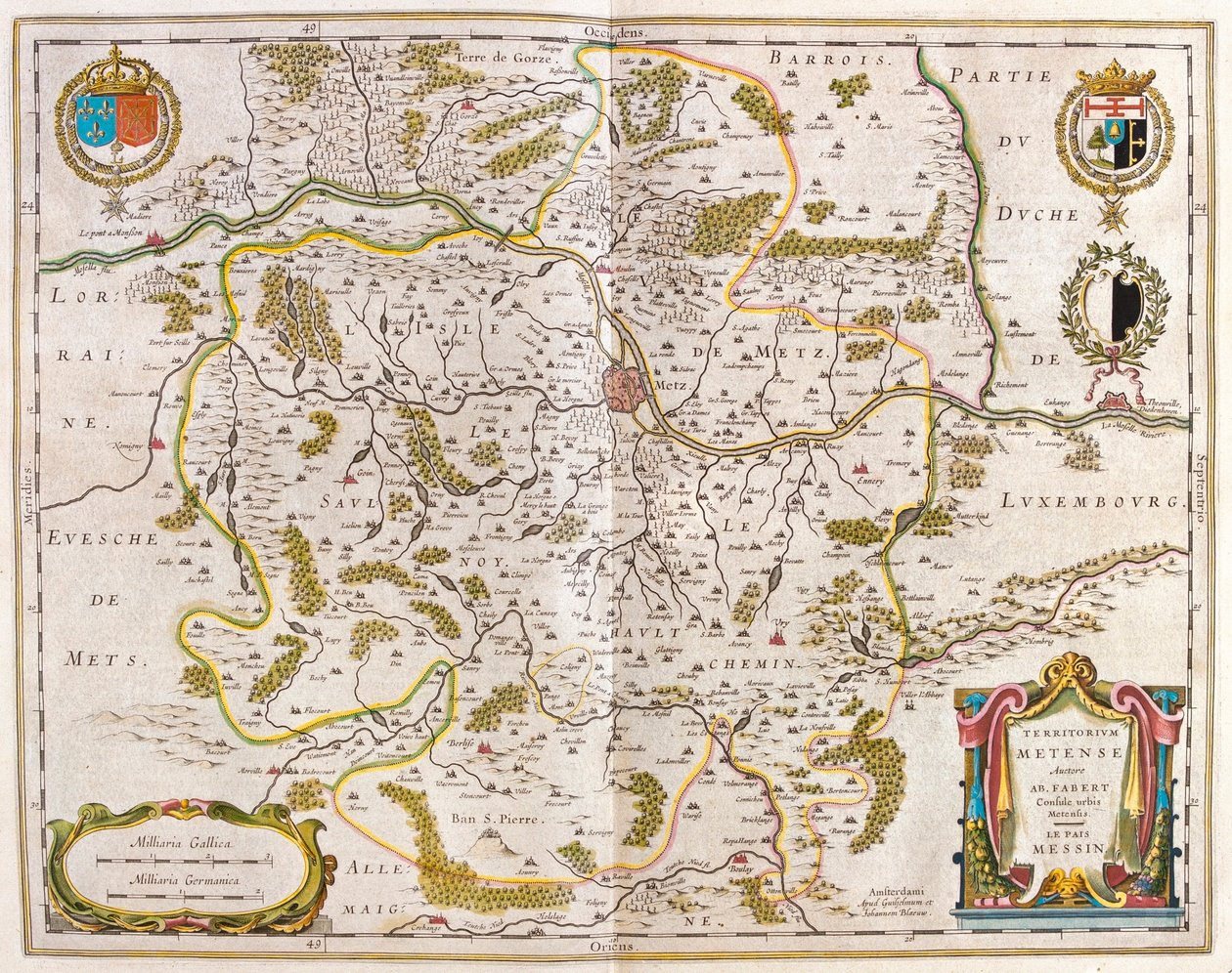 Lorraine, Metz, dans "Theatrum Orbis Terrarum, sive Atlas Novus" de Willem Blaeu, Amsterdam - Willem Blaeu