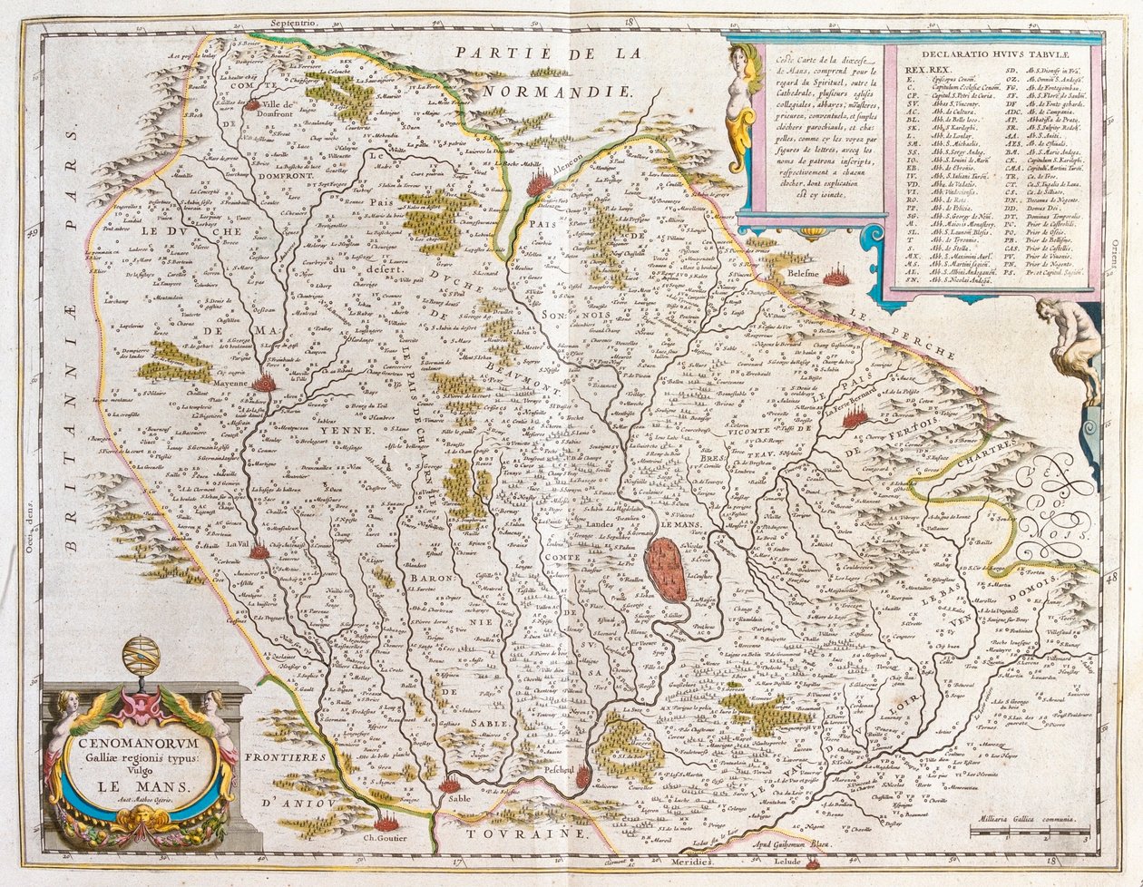 Maine, dans "Theatrum Orbis Terrarum, sive Atlas Novus" de Willem Blaeu, Amsterdam - Willem Blaeu