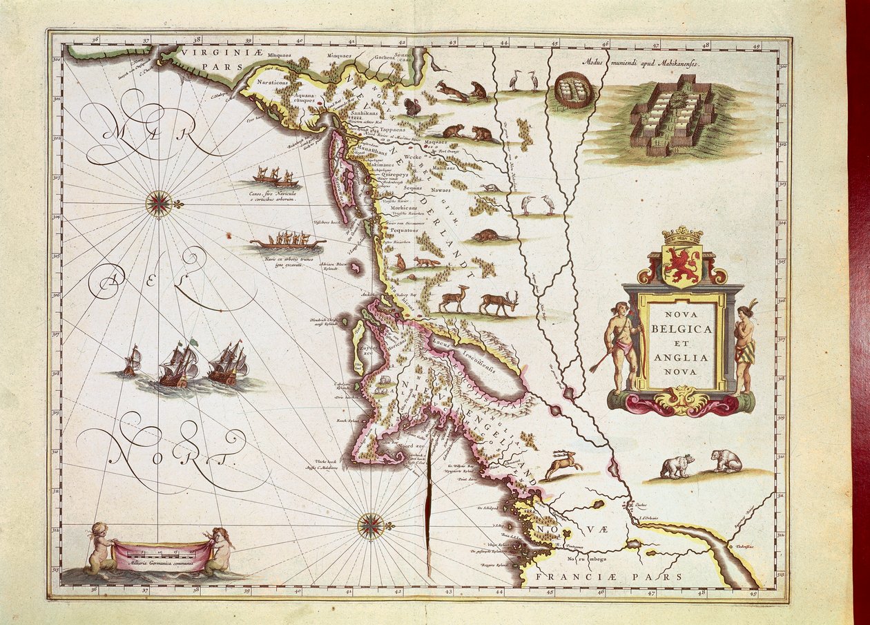Carte de Nova Belgica ou Nouvelle Belgique et d