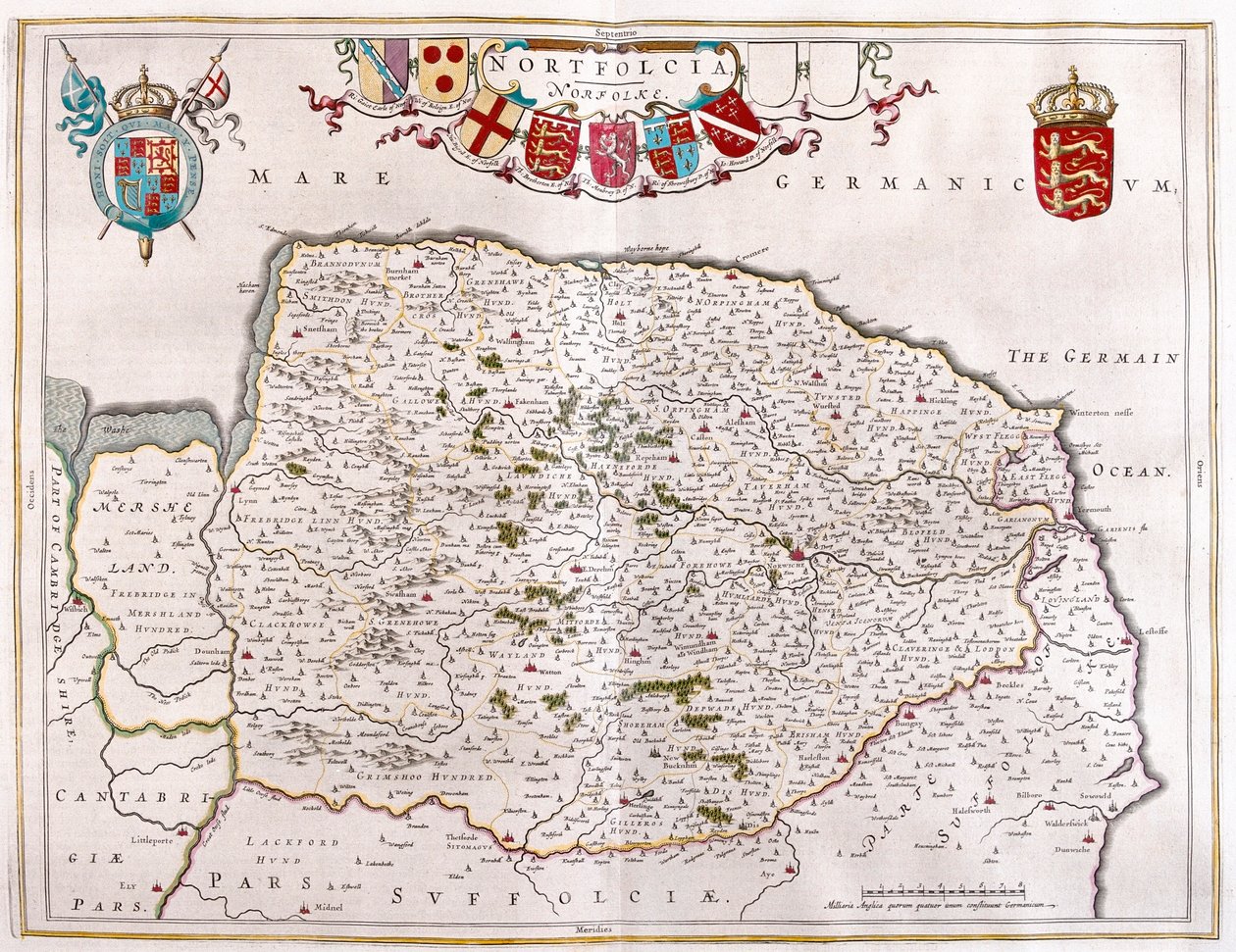 Northfolk, dans "Theatrum Orbis Terrarum, sive Atlas Novus" de Willem Blaeu, Amsterdam - Willem Blaeu